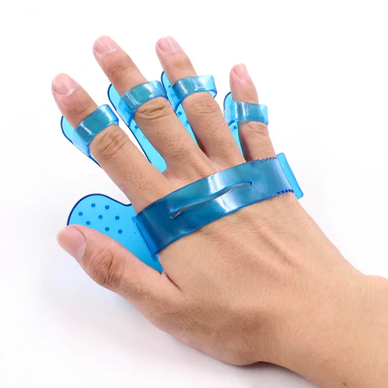 Щетка для ручного типа для домашних животных 5 пальцев однотонная силиконовая Массажная перчатка для ухода за домашними животными