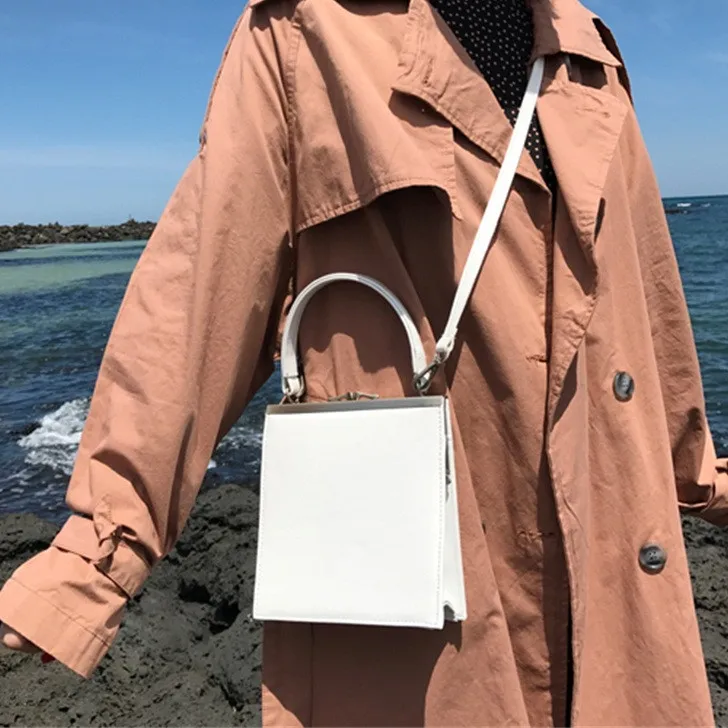 

NIGEDU Vintage Women Handbag White Clip Bag Black 2019 Lady Shoulder Bag Totes PU Leather Messenger Bags for ladies hand bags