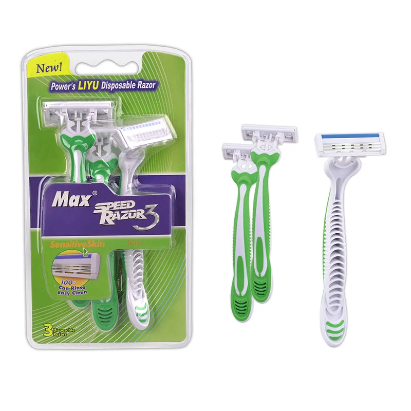 

MAX 3pcs/lot Sharp Stainless Steel Razor Blade Men New Design Shaving Razor Smooth Beard Cut Shaver Perfevt Men Gift WT075
