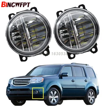 

2Pcs/pair Car styling Hight Power LED Fog Light Lamp Assembly White 6000K For Honda Pilot 3.5L V6 2012-2015