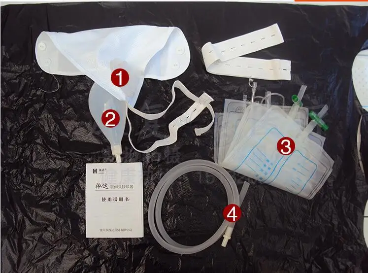 Silicone bag male urine collector pick urinal for aged hemiplegia