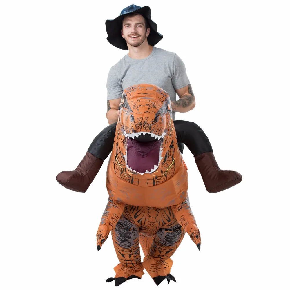 Пурим T REX Костюм надувной динозавр костюм Blowup карнавал Хэллоуин взрослый