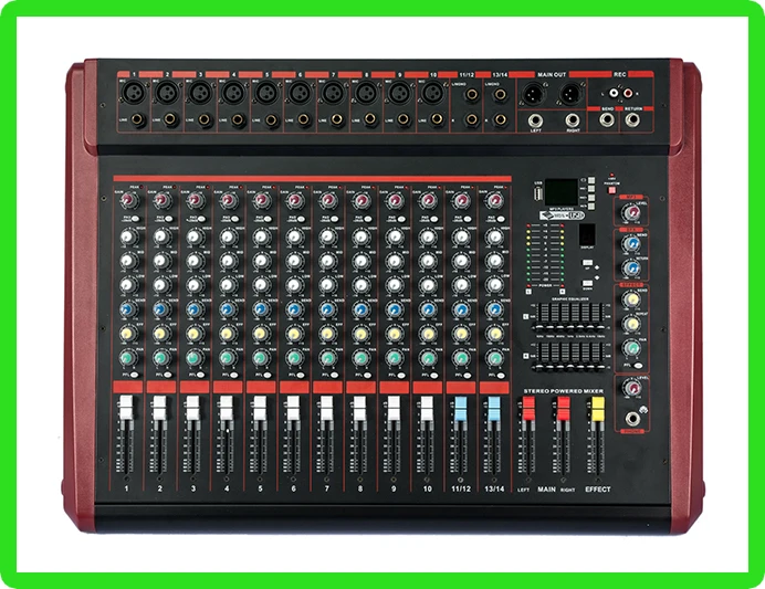 Professional Audio Mixer 14 Channel 700W Powermate