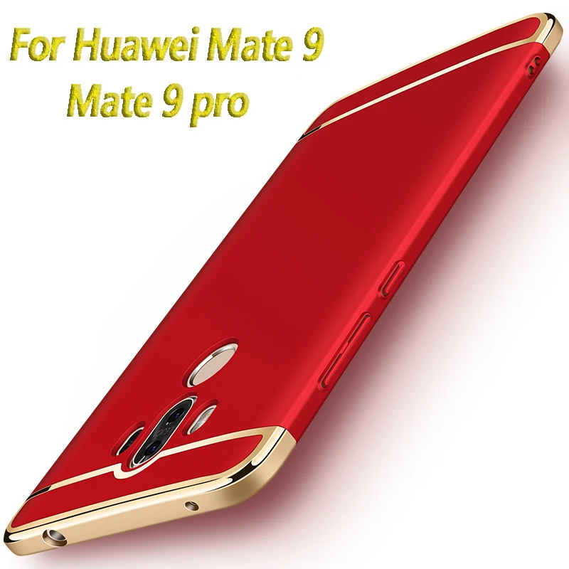 

For Huawei Mate 9 Case 3-in-1 Electroplating Case for Huawei Mate 9 Cover Fundas Carcasas Hollow Hard Armor for Mate 9 pro Cases