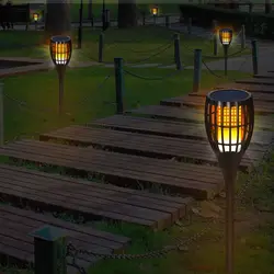 Солнечная газонная садовая Светодиодная лампа наружного освещения ландшафтный сад для вставки пламени высокочастотная настенная лампа