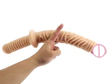 42* 4.5/4CM Huge anal didlo butt plug big double head masturbation sex toys for men gay lesbian couple g spot adult game
