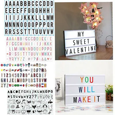 

DIY Cinematic Light Up Sign Box Cinema LED Letter Lamp Home Party Wedding Decor