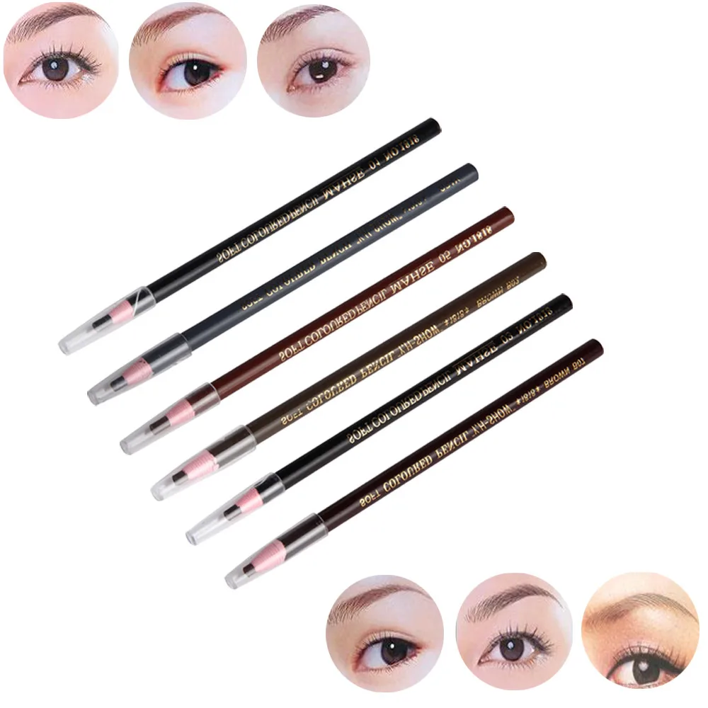 

6 Color Waterproof Eyebrow/lip tattoo Pencil 1pc Semi-permanent Makeup Eyebrow Lip Design Positioning Pencil #2