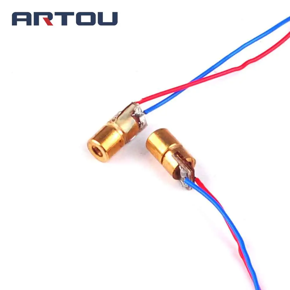 10 шт. 650nm 6 мм 3 в 5 мВт Регулируемый точечный модуль лазерного диода красная Медная головка