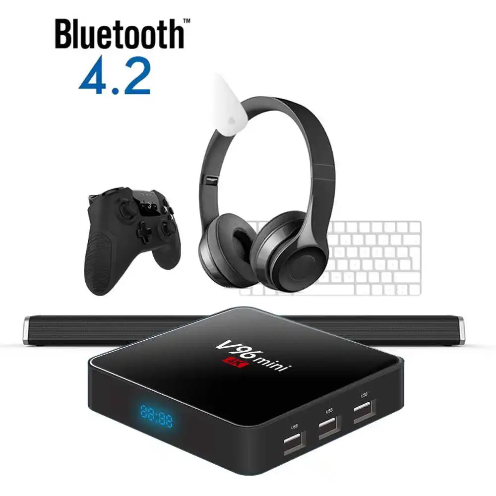 Vmade оригинальный Allwinner H3 V96 Мини ТВ коробка Android 7 1 Поддержка Bluetooth YouTube H.265 Смарт