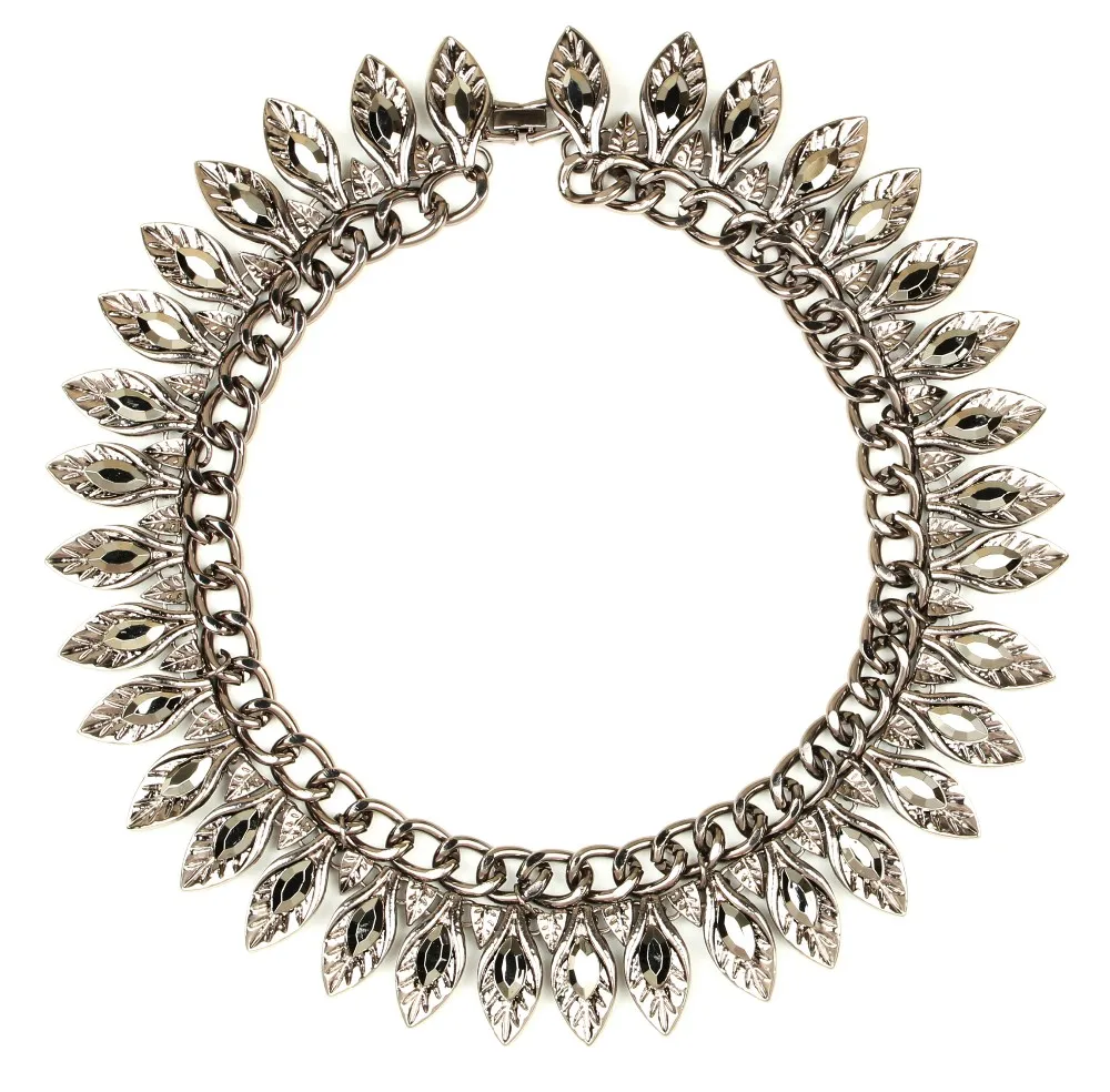 

Fashion collar leaf necklace woman