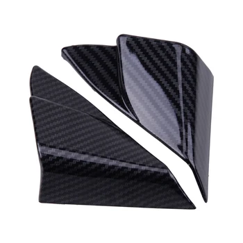 

DWCX 2Pcs Car Styling ABS Interior Carbon Fiber Style Black Front Triangle Frame Cover Fit for Toyota Camry 2018