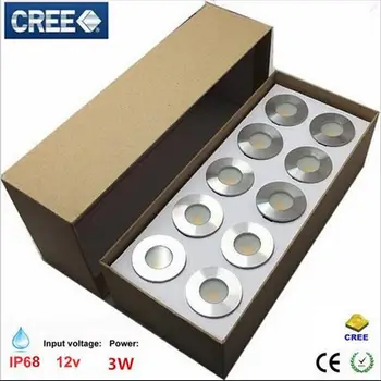 

3W LED Underground Light IP67 DC12V-24V CREE Recessed Deck Floor Lighting Waterproof Buried Lamp Garden Spotlight Free Shipping