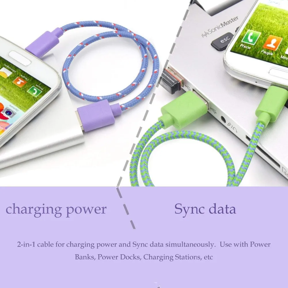 Для iphone X 6 7 кабель для зарядки данных Micro USB 1 M/2 M/3 M нейлоновая оплетка 2.1A кабель для быстрой зарядки для samsung huawei Xiaomi Android Phone