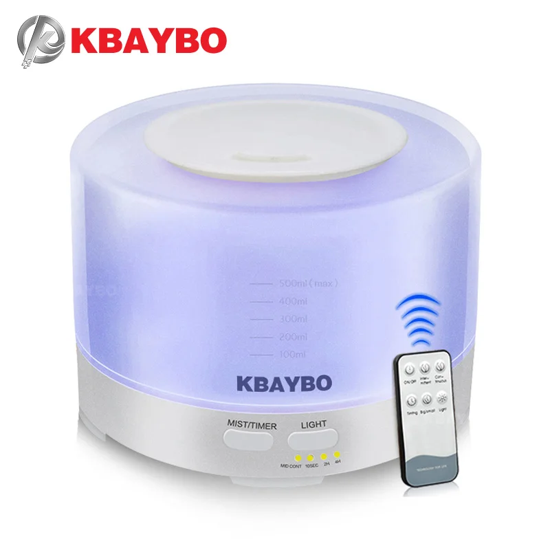 

500ml Remote Control Ultrasonic Air Aroma Humidifier With 7 Color LED Lights Electric Aromatherapy Essential Oil Aroma Diffuser