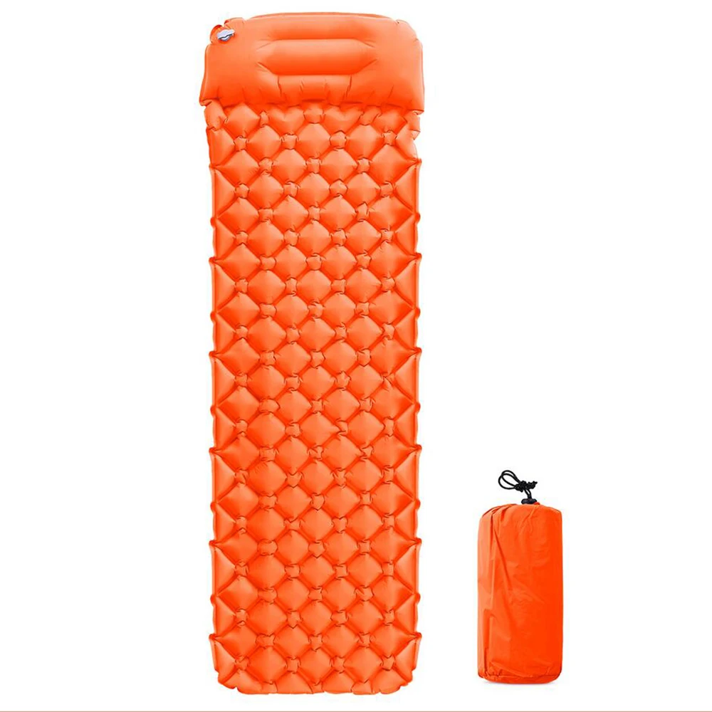 

Sale 1 Set Portable Air Sleeping Pad Inflatable Mat with Pillow Beach Mat Picnic Mattress for Outdoor Home Backpacking 10650E