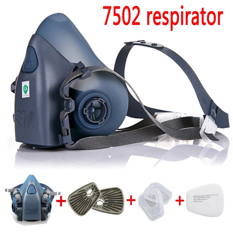 17 in 1 half Face Respirator 3M 7502 Gas mask Spray Painting Protection Respirator Dust mask 17 in 1 half Face Respirator 3M 7502 Gas mask Spray Painting Protection Respirator Dust mask