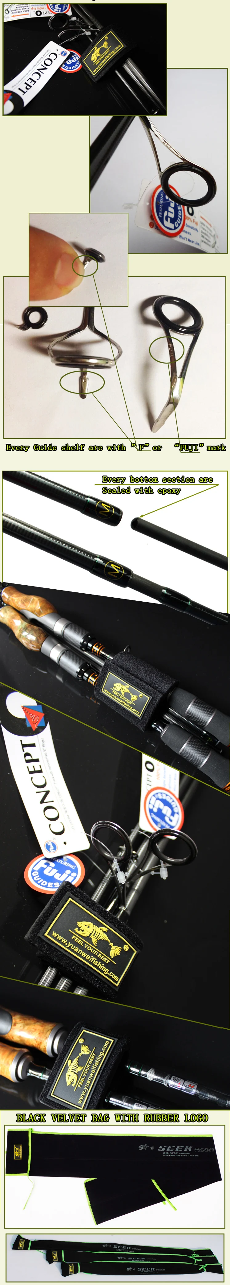 Raiz de Madeira Mão de Carbono Yuanwei Spinning Fundição Pesca Rod 2sec ml m mh Vara Isca J233 Olta Super Qualidade 1.98m 2.1m - 6 Mão de Carbono vara isca Vara J233 Olta Super Qualidade