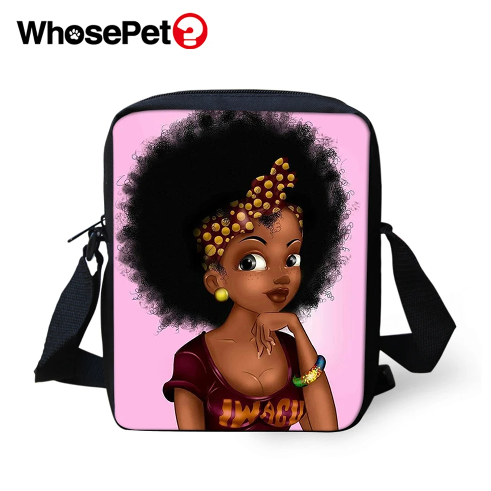

WHOSEPET African Girls Style Cross Body Messenger Bags Boys Shoulder Bag Cool Girls School Bags Fashion Women Mini Flap Postbag