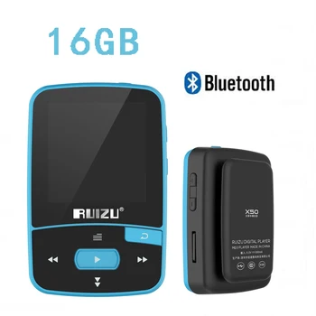 

Mini Mp3 Player Ruizi X50 Bluetooth Music Mp 3 with Radio Sports Audio Digital Hi-Fi Hi-Fi Screen Fm Flac Usb 16Gb