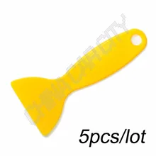 5 шт./партия, инструмент для обертывания автомобиля, автомобильная виниловая оберточная виниловая пленка, скребок, Ракель, желтая длинная ручка, автомобильный Стайлинг, ручные инструменты стеклоочистителя 5B05