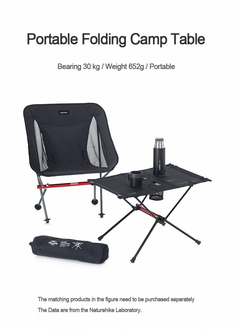 Naturehike Folding Camping Table Outdoor Camping Picnic Table Ultralight Portable Table Aluminum Alloy Bracket Camping Picnic