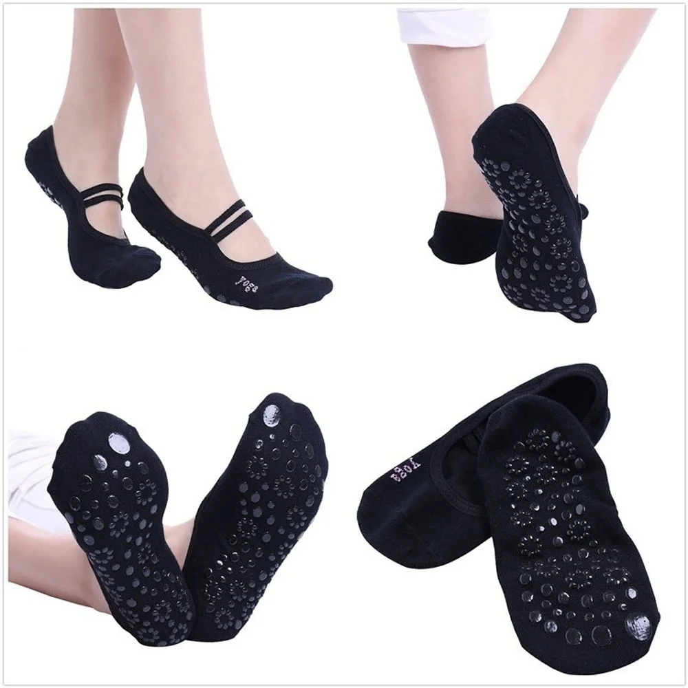 1 Pair Professional Cotton Ladies Grip Socks Dance Socks Pilates Ballet Boat Sock One Size Fit Most For Women