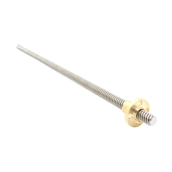trapezoidal screw THSL-300-8D Lead Screw Dia 8MM Thread 8mm Length 300mm with copper nut Free shipping
