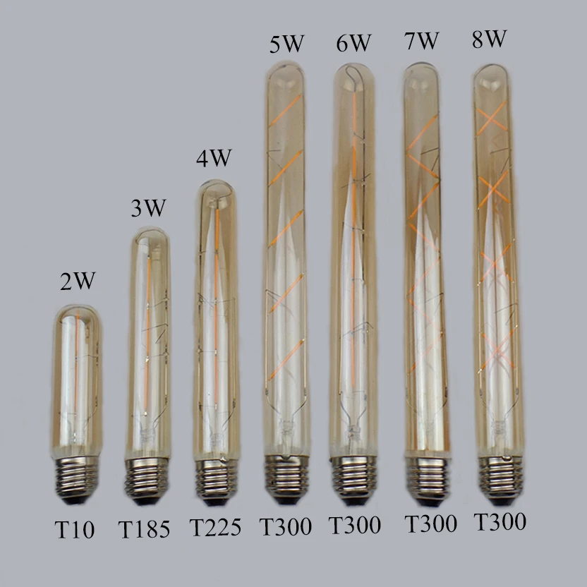 Goede T10 T185 T225 T300 LED Vintage Edison Lamp LED Lamp E27 2 W 3 W 4 W 5 W 6 W 7 W 8 W 220 V Retro Vlam Licht Voor Home Decor