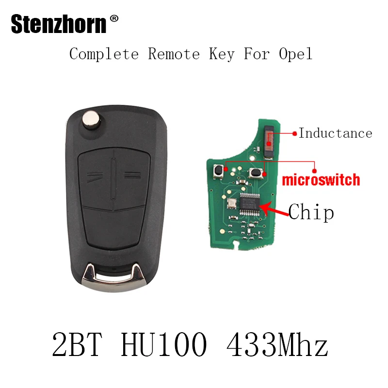 

QWMEND 2Buttons PCF7946/PCF7941 Chip Remote Key For Vauxhall Opel Astra H Zafira B 2005 2006 2007 2008 2009 2010 433Mhz key