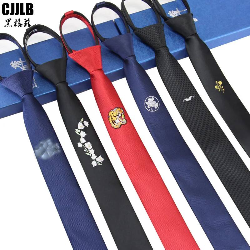 Buy New Slim Zipper Tie For Men Wedding Party Business