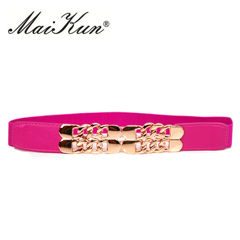 

Luxury Golden Chain Belts for Women Belt for Dress Thin Elastic Waistband Brand Designer Elegant Wedding Dress Belt