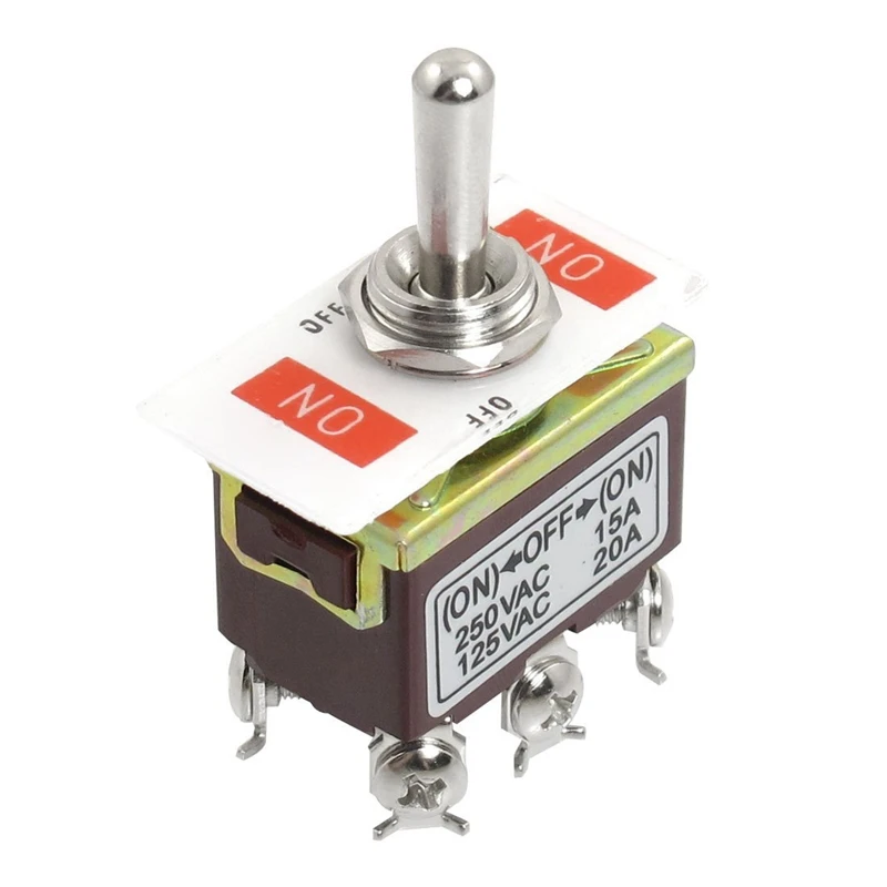 

AC 250V/15A 125V/20A ON/OFF/ON 3 Position DPDT Momentary Toggle Switch