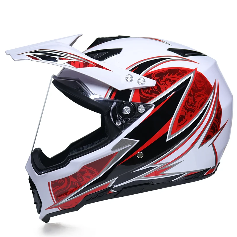 Шлем для мотокросса, брендовый шлем для мотокросса, квадроцикла, Mtb, горнолыжный шлем, мотоциклетный шлем с козырьком, ГОСТ, металлический, в черный горошек - Цвет: 2b
