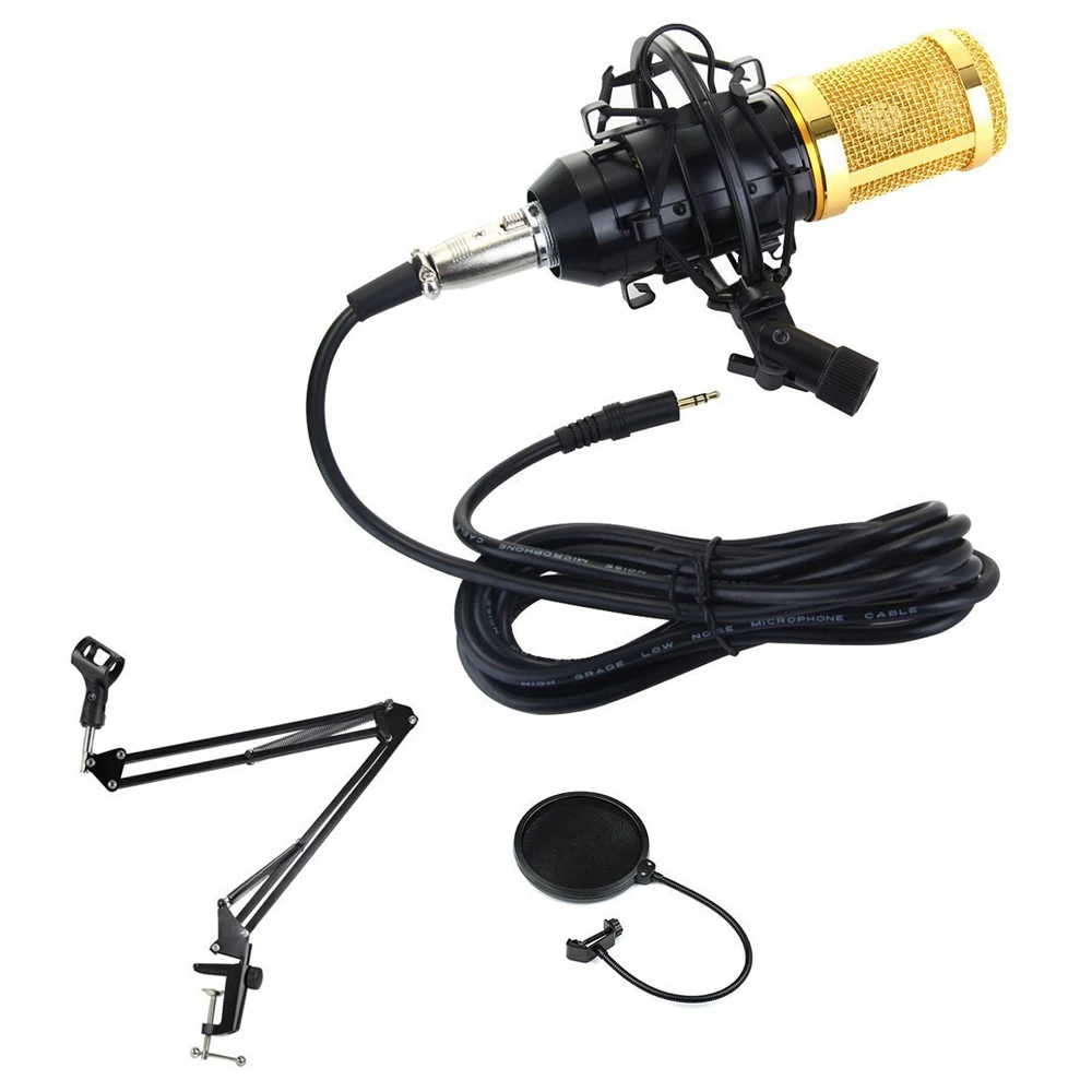 

TOP BM-800 Condenser Microphone Cardioid Pro Audio Studio Vocal Recording Mic
