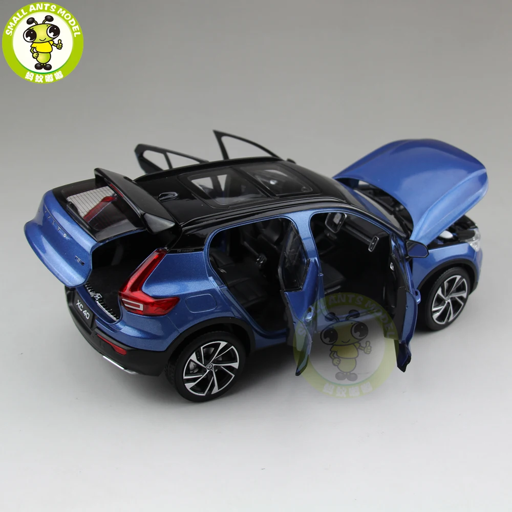 Новинка 1/18, Volvo XC40 SUV литая модель, металлическая модель автомобиля, модель внедорожника, подарок для мальчиков и девочек, коллекция хобби, синий цвет