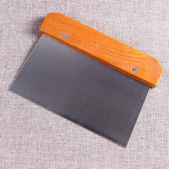 

Wooden Handle Stainless Steel Kitchen Baking Pastry Cutters Dough Slicer Tool Cream scraper
