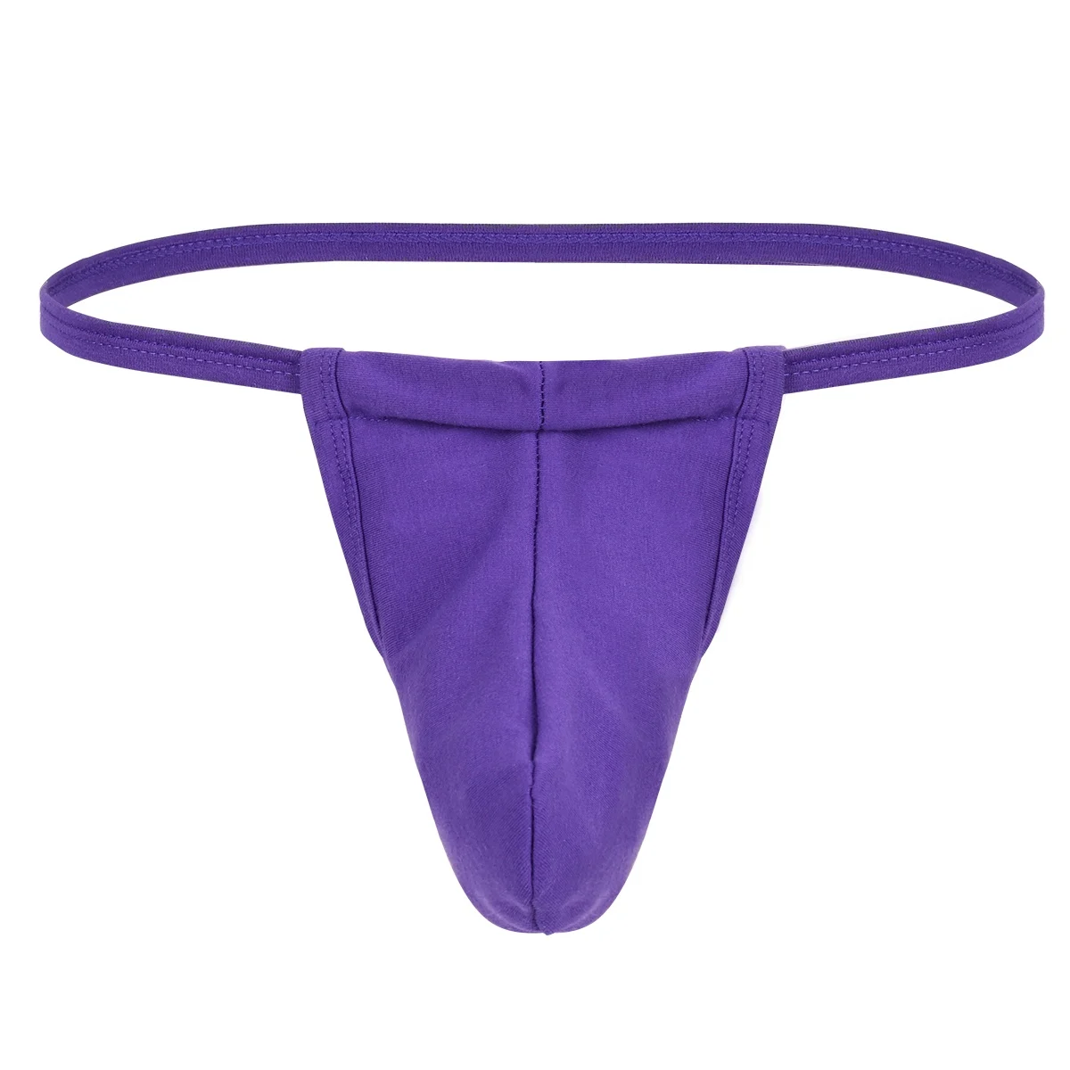 Купальный костюм для мужчин, бикини-стринги, стринги, трусы для геев, нижнее белье, купальный костюм, открытая ягодица, нижнее белье, низкая посадка, трусы для мужчин - Цвет: Purple