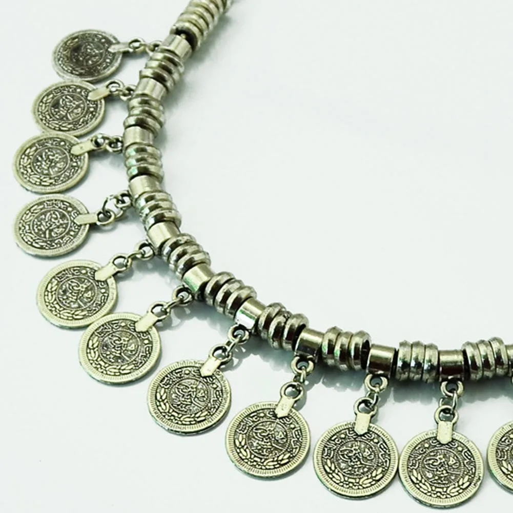 Женское стильное красивое богемное модное этническое массивное ожерелье-чокер с подвеской, ожерелье для монет M749