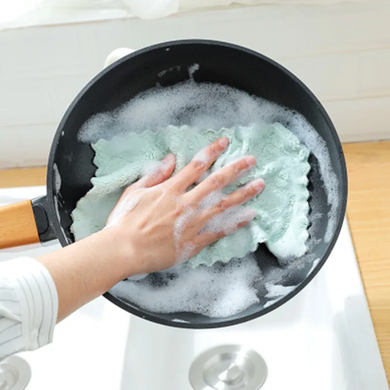 

Wetanddry Dishtowel Household dish cloth Wipe thetablecloth Towel Double-sided strong suction cloth Microfiber cleaning cloth