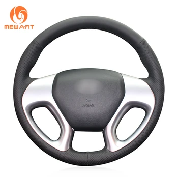 

MEWANT Black Artificial Leather Car Steering Wheel Cover for Hyundai ix35 2011-2015 Tucson 2 2010 2011 2012 2013 2014 2015