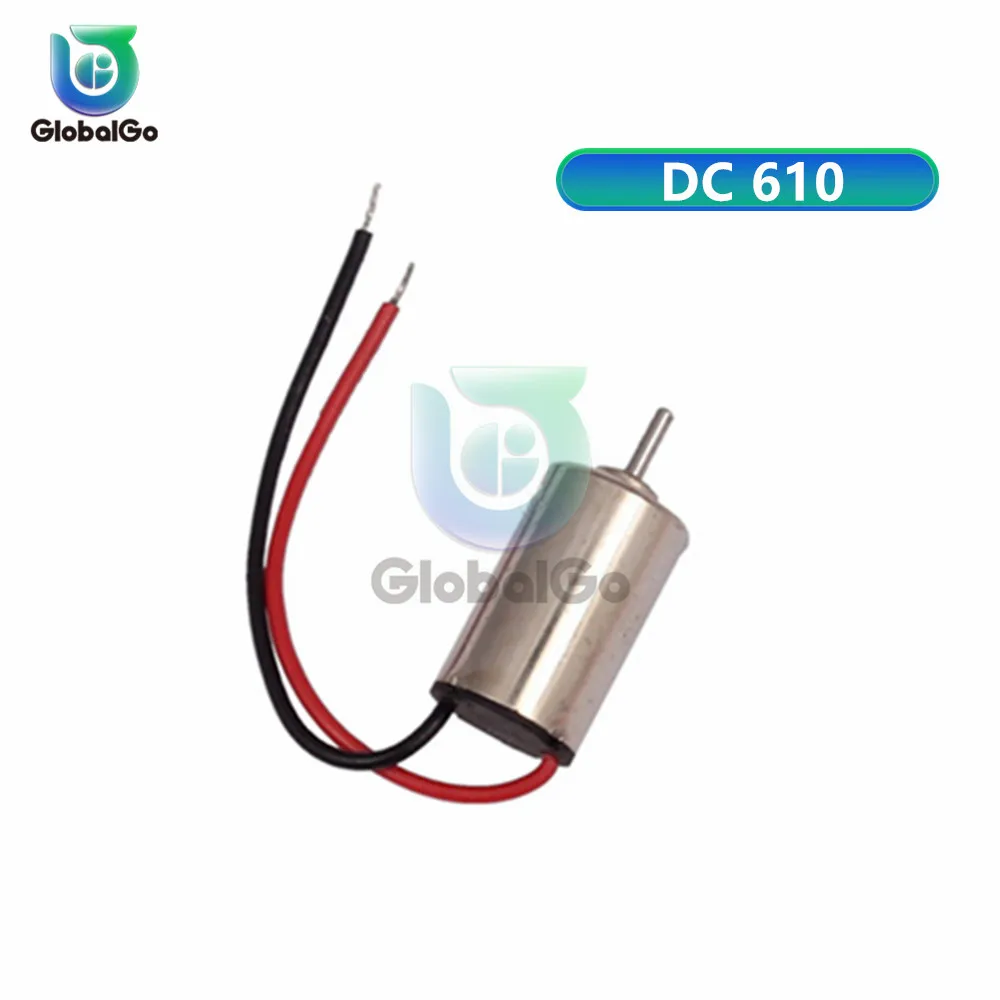 

2pcs/Lot DC 1.5V 3V Mini Micro DC Motor 610 Hobby Gear Toy Motor High Speed Brushless DC Motor For RC