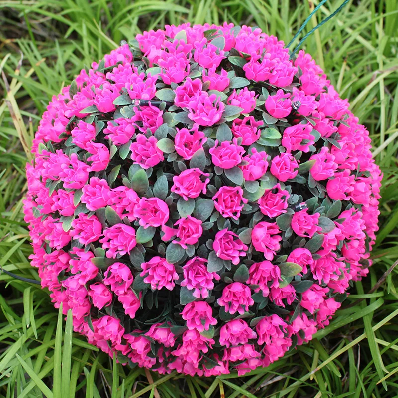 

Newest 20 LEDs Solar Light Flower Ball Hanging Garden Ornament Energy Saving Lamp