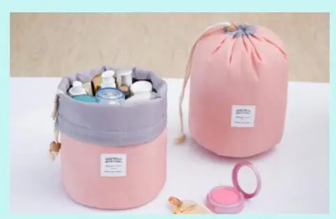 US $107.83 50 Setslot Korean MultiPurpose Cylinder Drawstring Cosmetic Package Bag Waterproof Nylon Bucket Bag Toiletry Organizer Washin