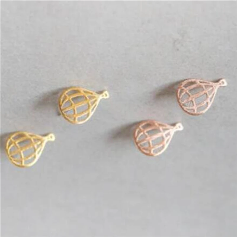 Крошечные золотые серьги-гвоздики с воздушным шаром для женщин, новая мода, женские серьги, ювелирные изделия