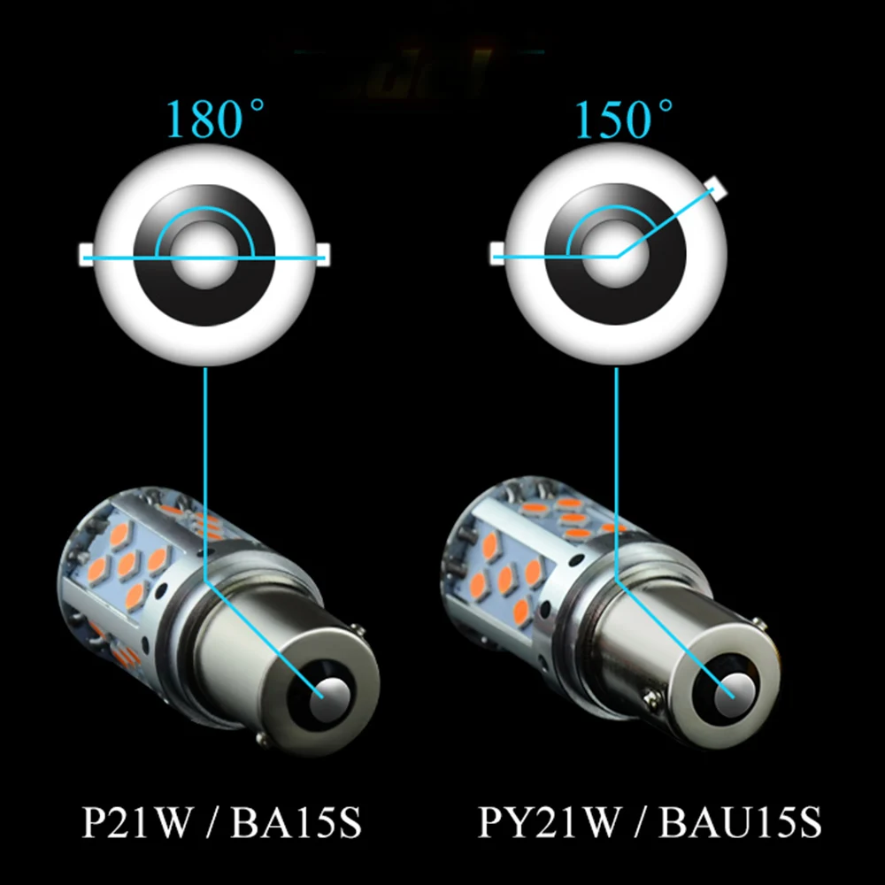 YSY 2 шт. T20 светодиодный Canbus 3030 светодиодный T20 W21W 1156 7507 BAU15S светодиодный лампы не Hyper вспышки янтарь желтый для поворота сигнальных огней