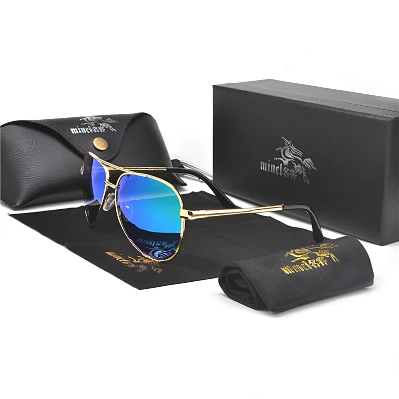 

Pilot Rimless Sun Glasses Men Polarized Sunglasses Designer Driving Glasses Goggles Colorful mirror men round sunglases FML
