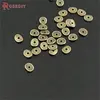 (29958)200PCS 6*5MM Antique Bronze Plated Zinc Alloy Round or curved brushed disks Spacer Bads Jewelry Findings Accessories ► Photo 2/6