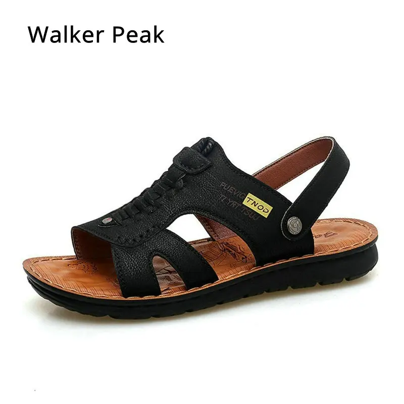 

Brand Men Sandals Men Beach Sandals Genuine Split Leather Men Slippers Flip Flops Men Sneakers Casual Shoes Summer Shoes