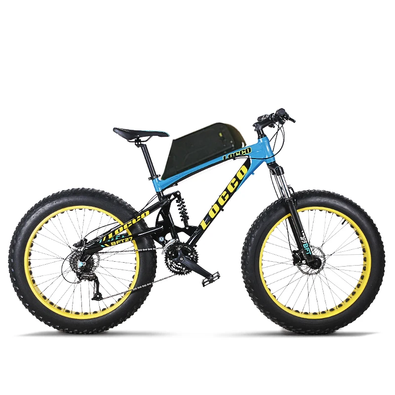 Cheap custom 26inch electric bicycle Soft tail full suspension off-road electric mountain 48V 1000w powerful motor  fat e-bike MTB 2